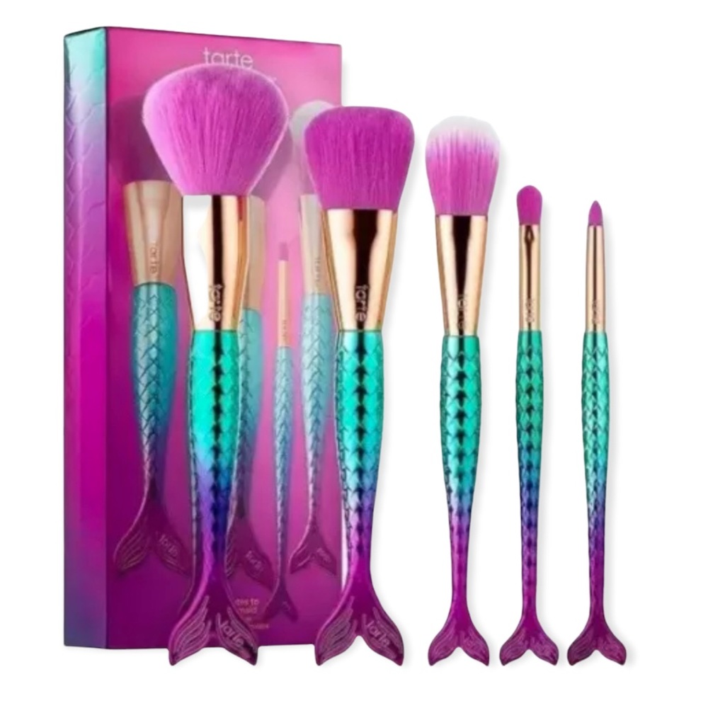 SOLD - Tarte Mermaid High Brush Set High Performance Naturals 5 Piece Set